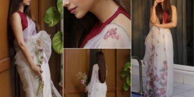 Sonya Hussayn Looks Marvelous In White Saree