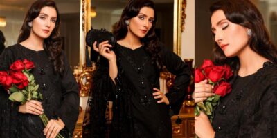 Chupke Chupke Actress Ayeza Khan Is Glowing In Black Outfit