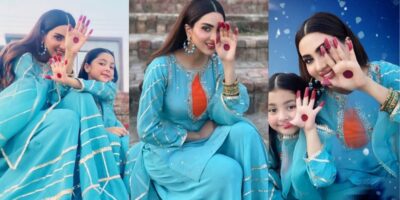 Beautiful New Pictures of Fiza Ali with Her Daughter Twinning In The Same Outfit