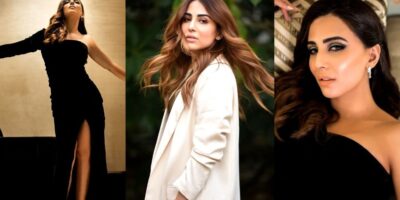 Ushna Shah Shows Off Her Boldness Wearing a Black Dress