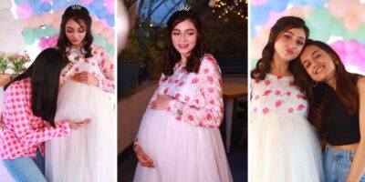 Adorable Pictures of Actress Hina Chaudhry Celebrating Her Baby Shower