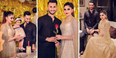 Adorable Birthday Pictures of Hasan Ali with his Wife, Family, and Friends