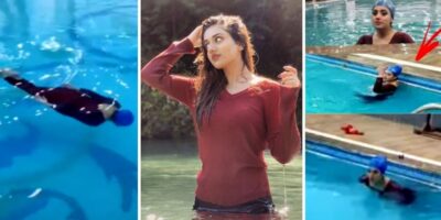 Jannat Mirza Beats the Heat by Swimming in the Pool