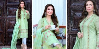 Reema Khan Shows Elegance and Style in a Green Top