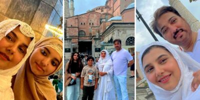 Javeria Saud and Family Visit the Hagia Sophia Mosque in Turkey