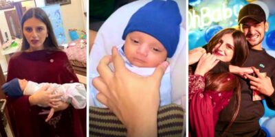 Maaz Safdar and Saba Abbasi Unveil the Face of their newborn Son Basil
